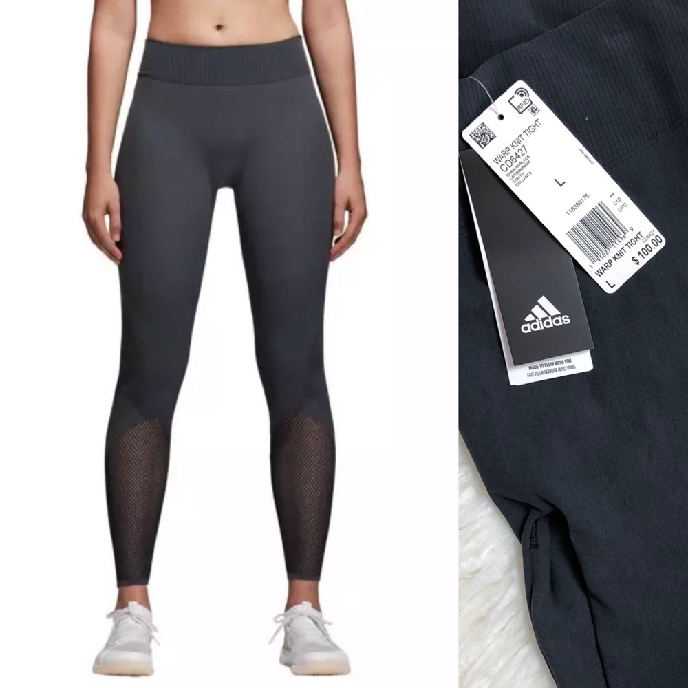 🆕NWT Adidas Gray warp leggings tights full length